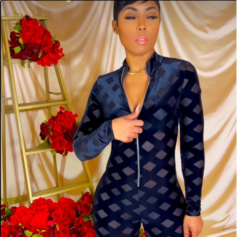 Women’s Black #1 Catsuit, NEW